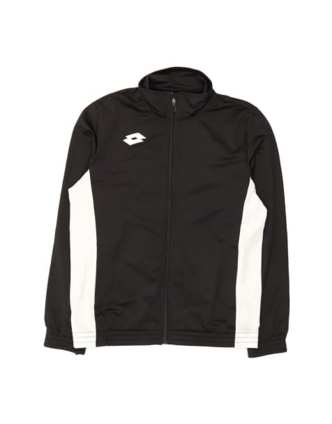 Vintage Lotto Tracksuit Top Jacket UK 18 XL In Black Colourblock - view 1