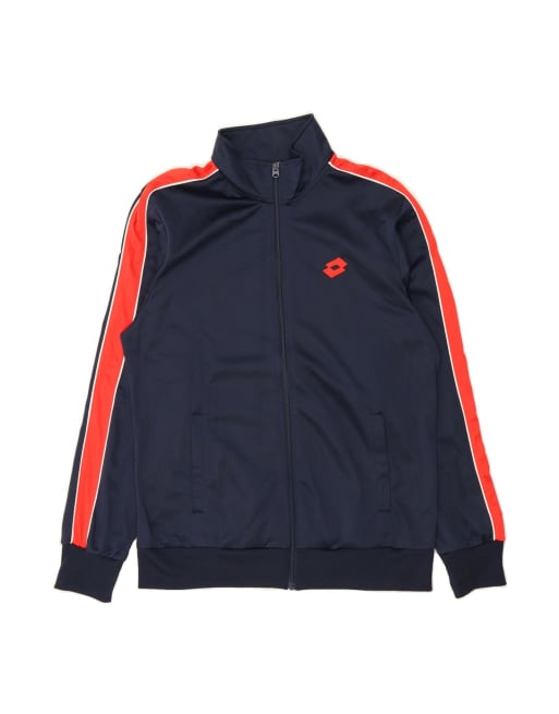 Vintage Lotto Tracksuit Top Jacket XL In Blue Colourblock