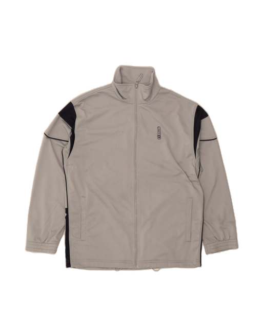 Vintage Lotto Tracksuit Top Jacket XL In Grey Colourblock