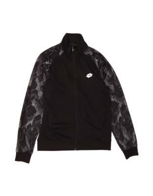 Vintage Lotto Tracksuit Top Medium In Black Tie Dye