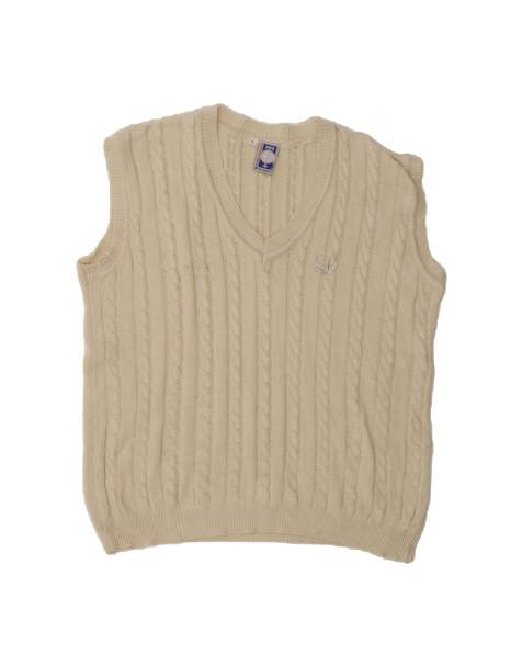 Vintage Lotto Vest Tank Top Large In Off In White - view 1