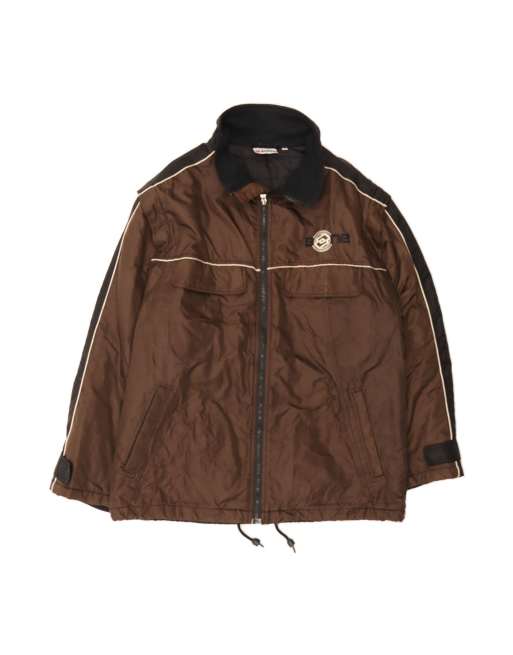 Vintage Lotto Windbreaker Jacket UK 42 XL In Brown Colourblock