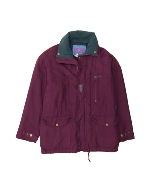 Vintage Lotto Windbreaker Jacket UK 42 XL In Burgundy