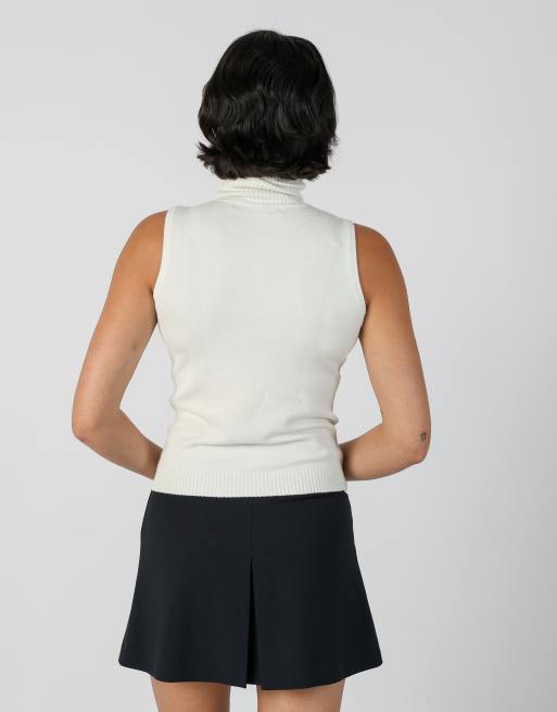 Vintage Louise FD S woven top in white, 2 of 4
