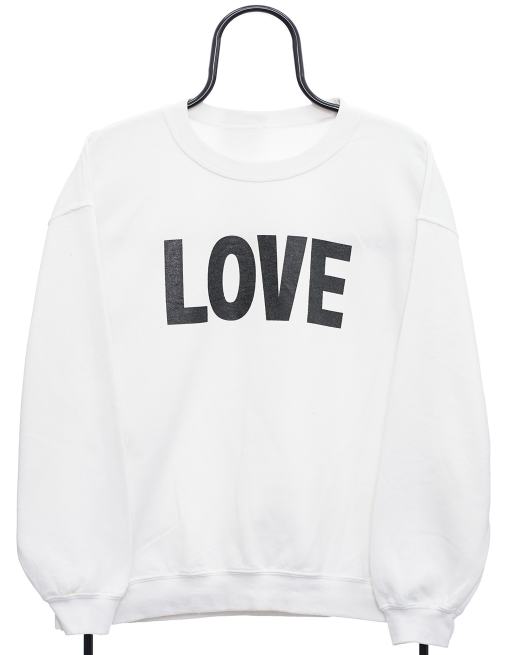 Vintage Love size L sweatshirt in white