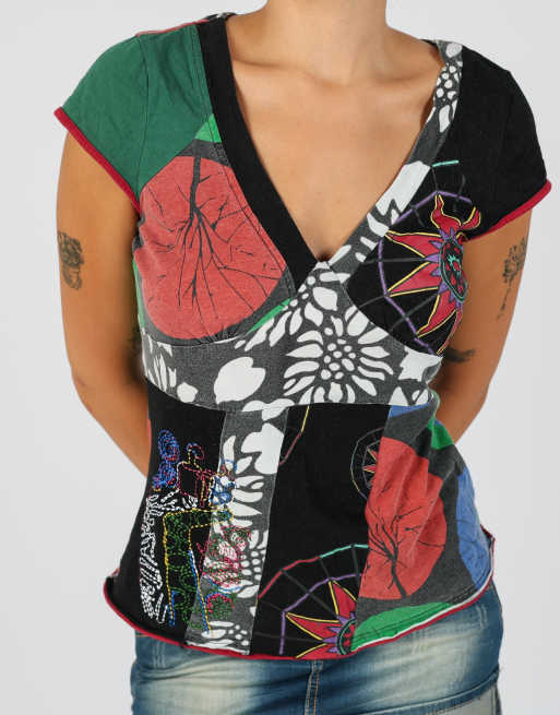 Vintage Love&Love M woven top in black, 4 of 4