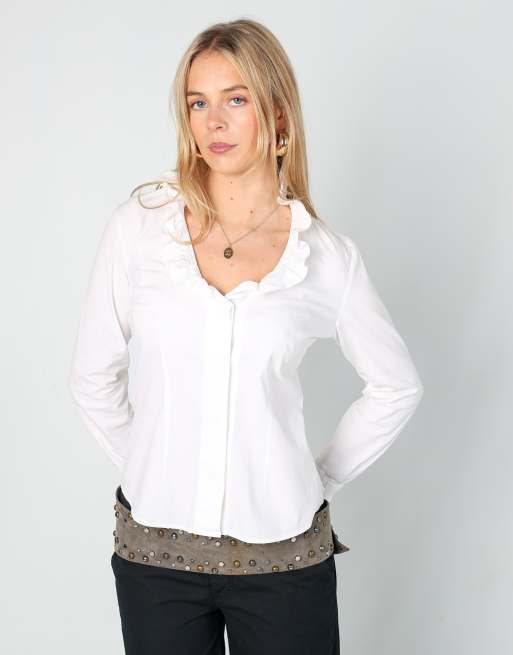 Vintage Luisa Spagnoli S blouse in ivory