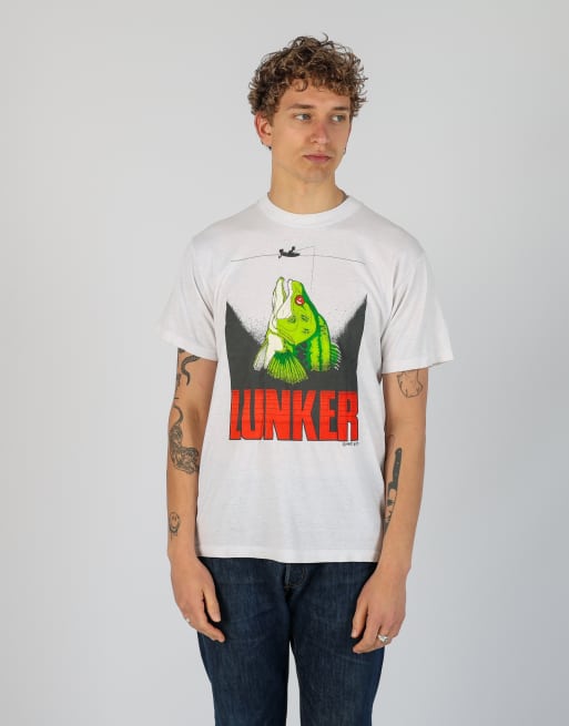 Vintage Lunker m t-shirt in white