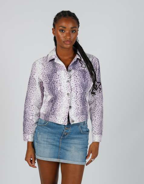Vintage M denim jacket in purple - view 1