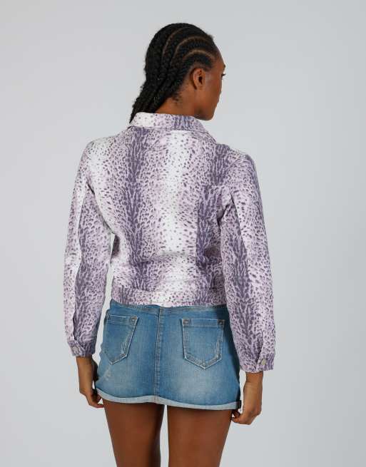 Vintage M denim jacket in purple, 2 of 4