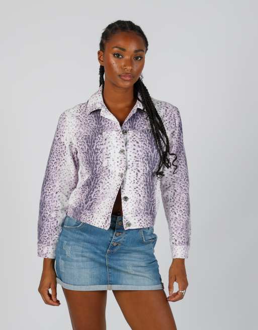 Vintage M denim jacket in purple, 3 of 4
