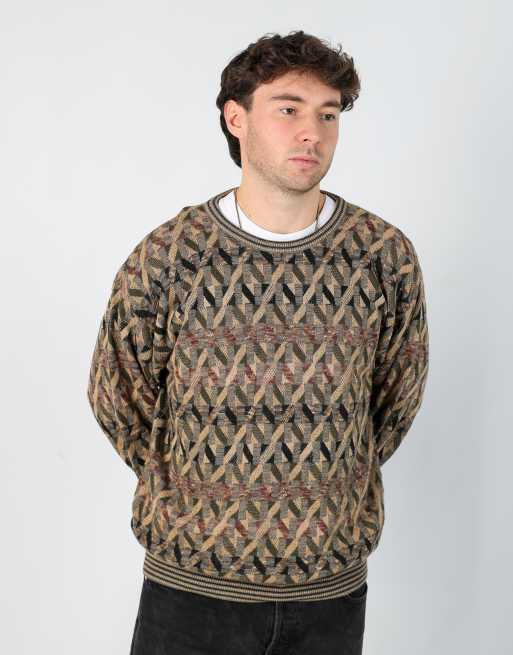 Vintage  m knit sweatshirt in multi coloured