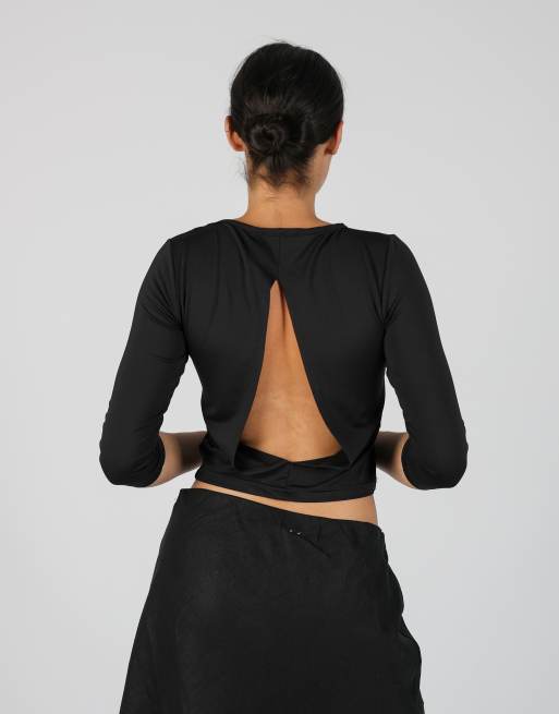 Vintage Mad People M woven top in black, 2 of 4