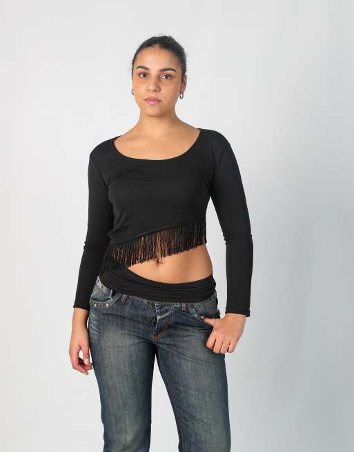 Vintage Mad People S long sleeve top in black