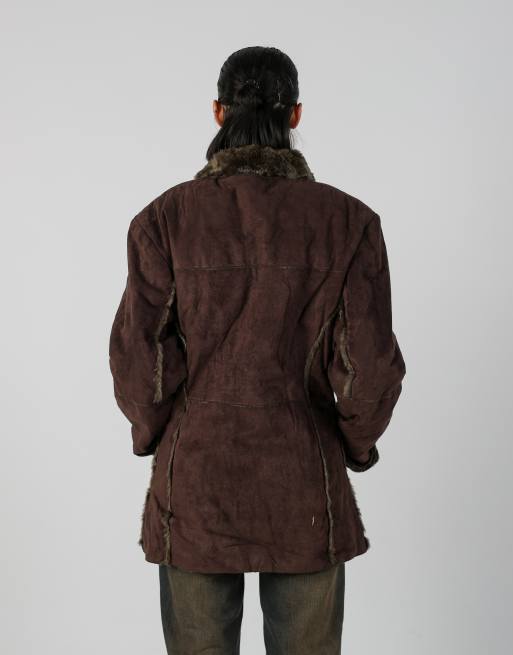 Vintage Made in Italy L afghan coat in brown, 2 of 4