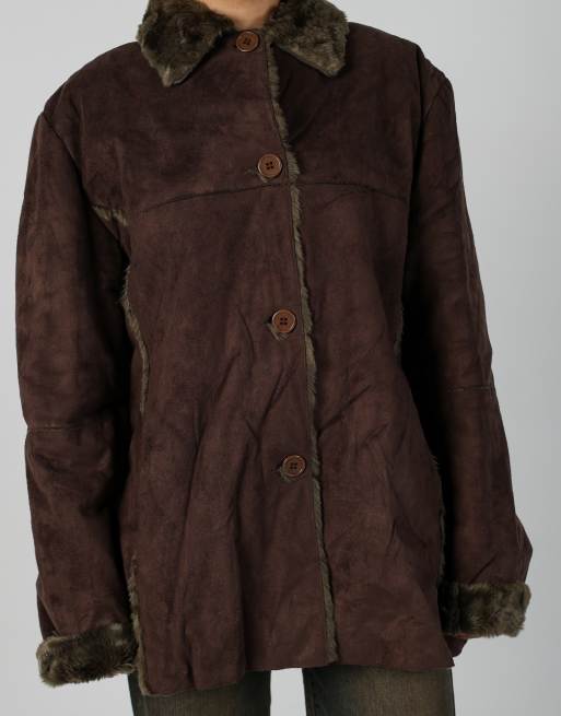 Vintage Made in Italy L afghan coat in brown, 4 of 4