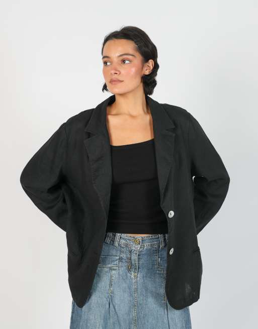 Vintage Made in Italy L blazer in black, 1 of 4