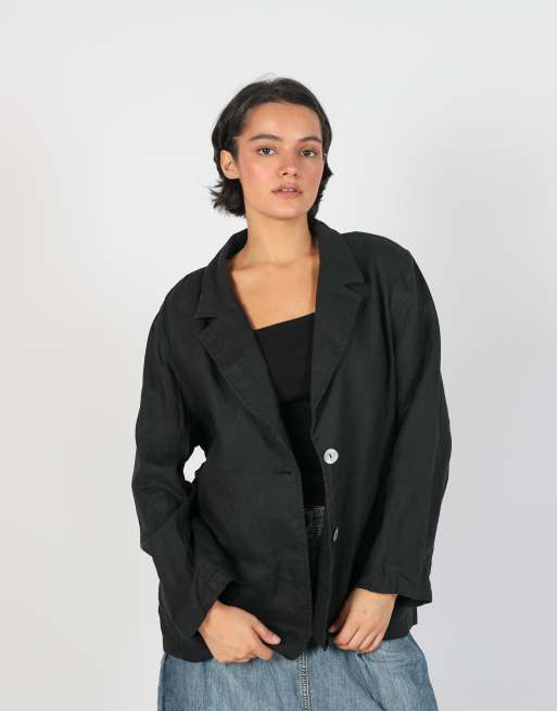 Vintage Made in Italy L blazer in black, 3 of 4