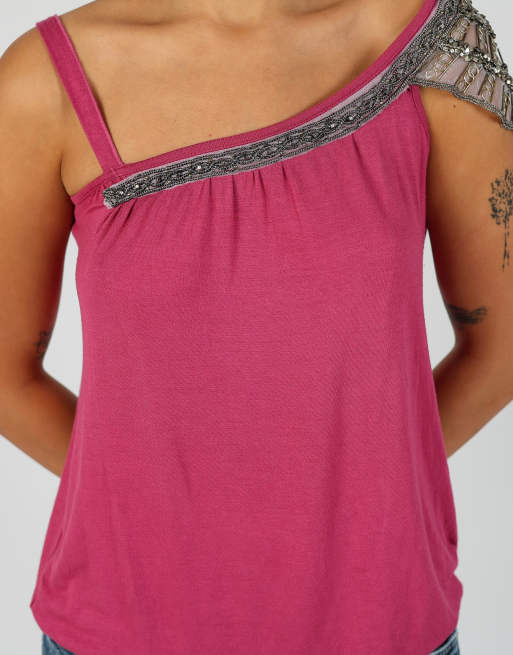 Vintage Made in Italy L woven vest in pink, 4 of 4