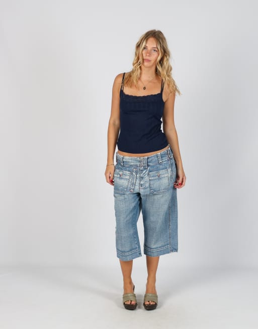Vintage Made in Italy M 3/4 jeans in light blue, 1 of 4