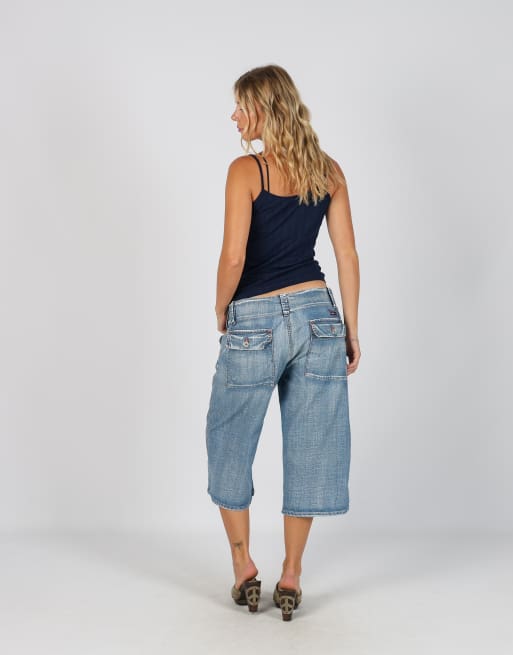 Vintage Made in Italy M 3/4 jeans in light blue, 3 of 4