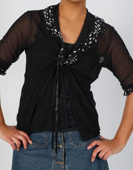 Vintage Made in Italy M blouse in black, 4 of 4