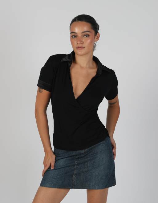Vintage Made in Italy M blouse in black, 3 of 4