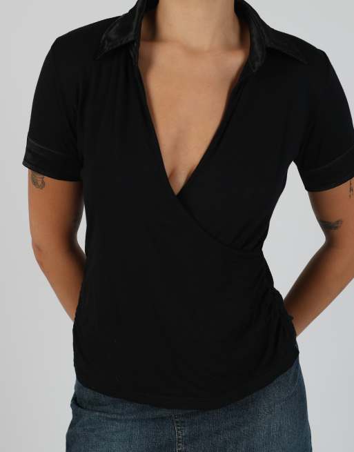 Vintage Made in Italy M blouse in black, 4 of 4