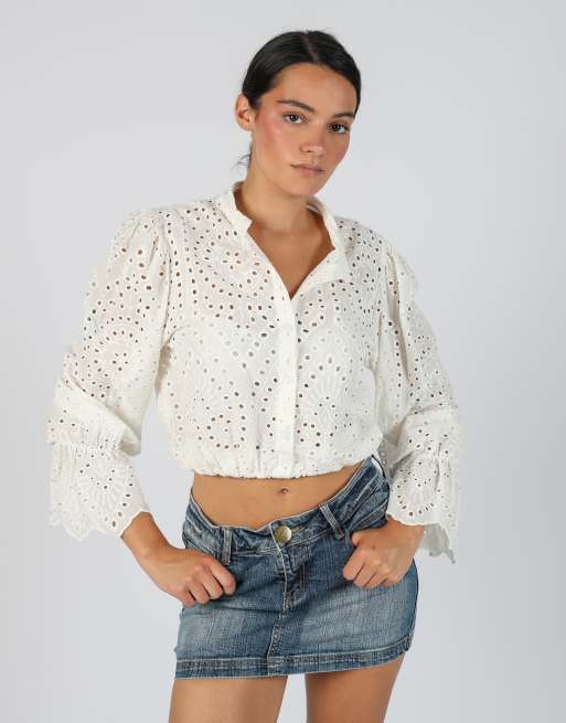 Vintage Made in Italy M blouse in white