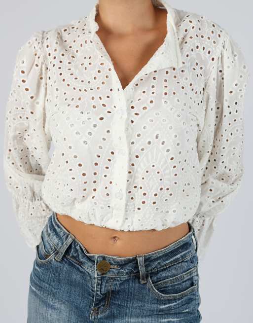 Vintage Made in Italy M blouse in white, 4 of 4