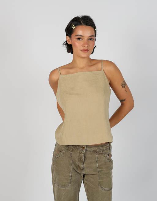 Vintage Made in Italy M cami in beige, 1 of 4