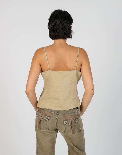 Vintage Made in Italy M cami in beige, 2 of 4