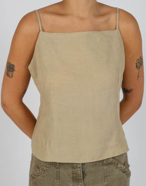 Vintage Made in Italy M cami in beige, 4 of 4