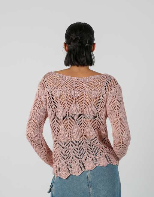 Vintage Made in Italy M cardigan in baby pink, 2 of 4