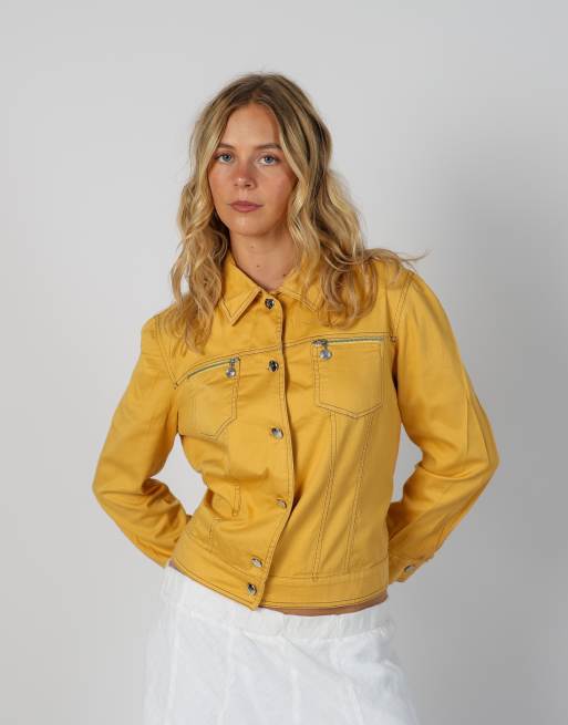 Vintage Made in Italy M casual jacket in mustard yellow, 1 of 4