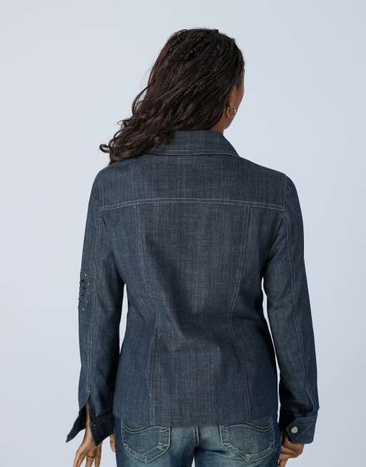 Vintage Made in Italy M denim jacket in blue, 2 of 4