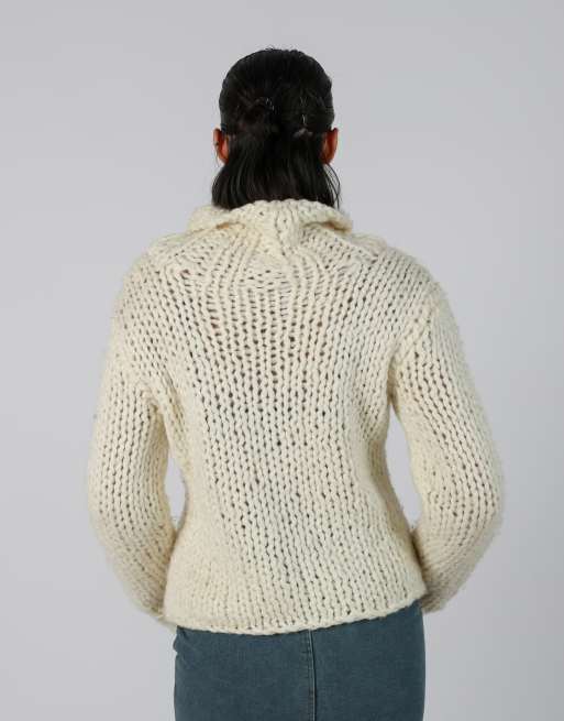 Vintage Made in Italy M knitted jumper in cream, 2 of 4