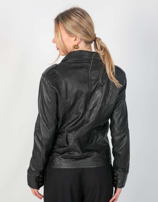 Vintage Made in Italy M leather jacket in black, 2 of 4