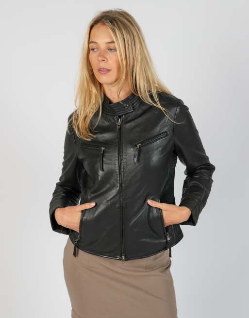 Vintage Made in Italy M leather jacket in black, 3 of 4