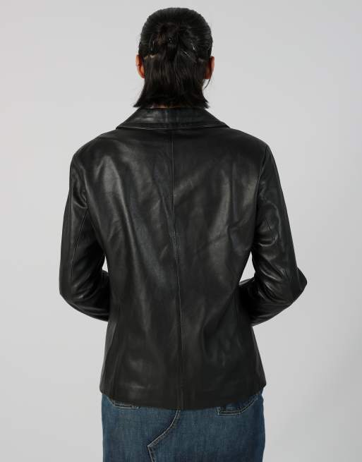 Vintage Made in Italy M leather jacket in black, 2 of 4