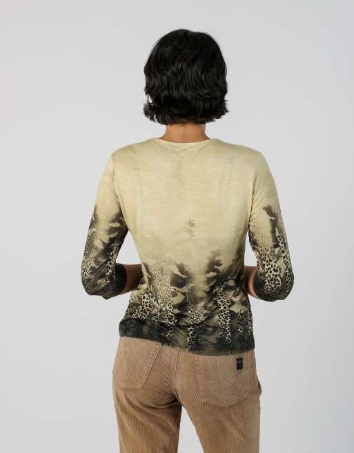 Vintage Made in Italy M long sleeve top in yellow, 2 of 4