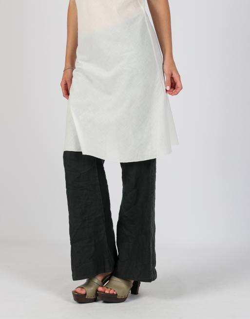 Vintage Made in Italy M woven midi dress in ivory, 2 of 4