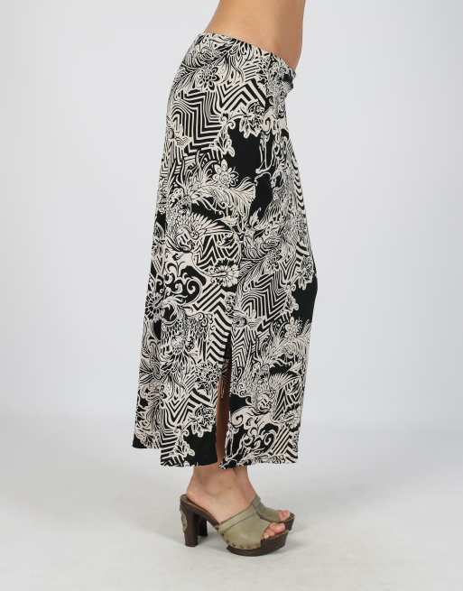 Vintage Made in Italy M woven midi skirt in cream, 2 of 4
