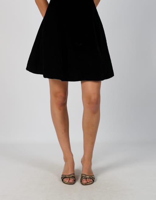 Vintage Made in Italy M woven mini dress in black, 2 of 4
