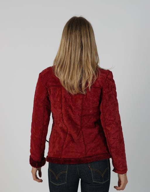 Vintage Made in Italy S aviator jacket in red, 2 of 4
