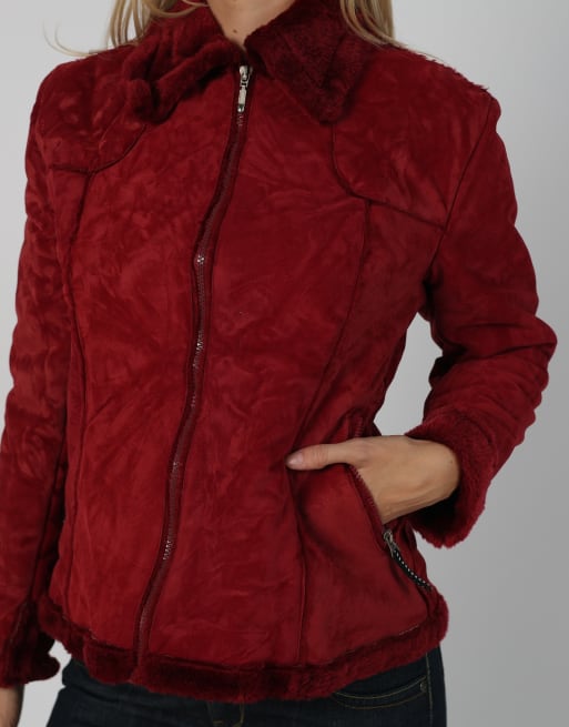 Vintage Made in Italy S aviator jacket in red, 4 of 4