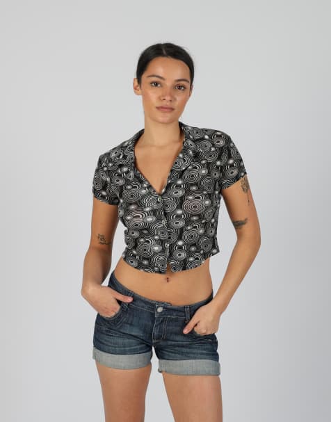 Vintage Made in Italy S blouse in black - view 1