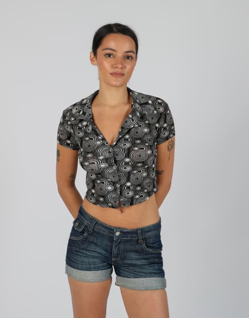 Vintage Made in Italy S blouse in black, 3 of 4