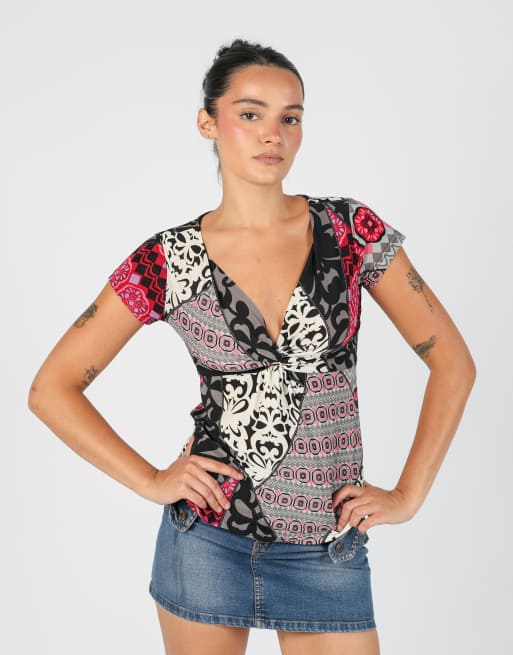 Vintage Made in Italy S blouse in black, 3 of 4