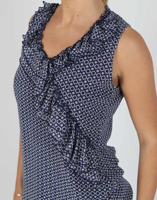 Vintage Made in Italy S blouse in navy blue, 4 of 4